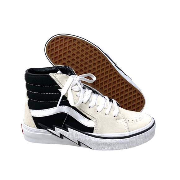 VANS Sk8-Hi Bolt Shoes Beige Black Men Size Suede Sneakers Skate VN0A5JIVZHJ - Picture 6 of 9